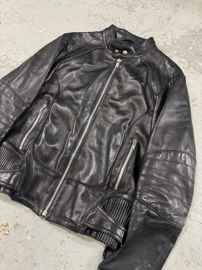 2000s Gucci Biker Black Leather Jacket (M/L) 3