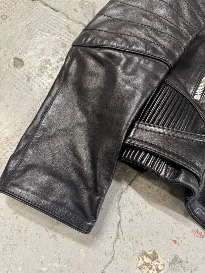 2000s Gucci Biker Black Leather Jacket (M/L) 5