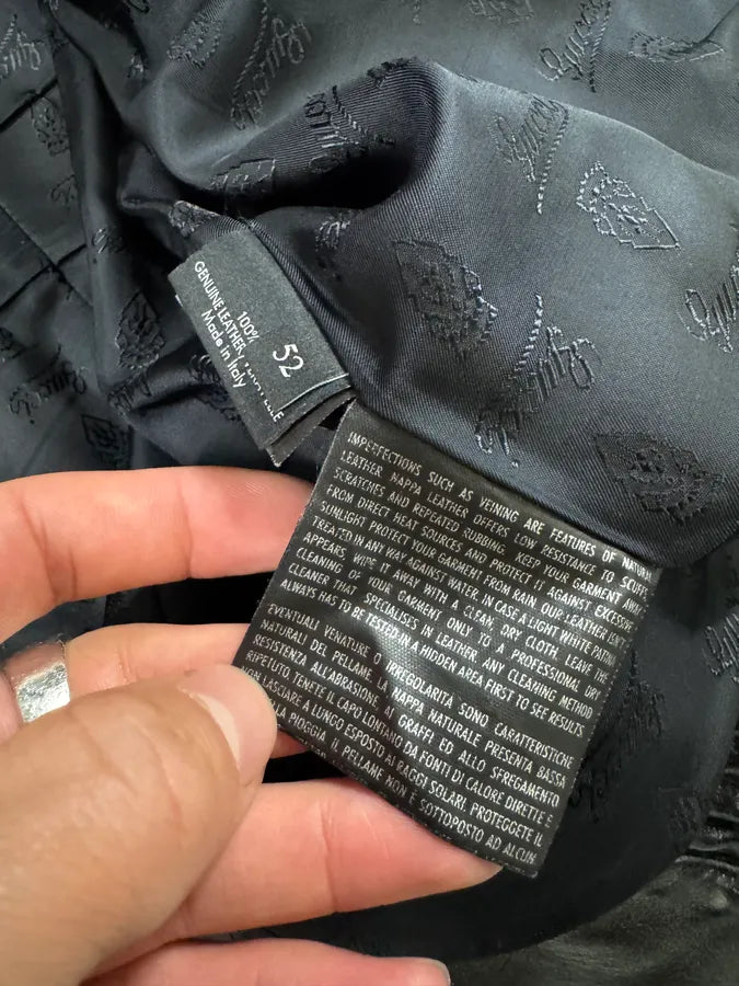 2000s Gucci Biker Black Leather Jacket (M/L) 8