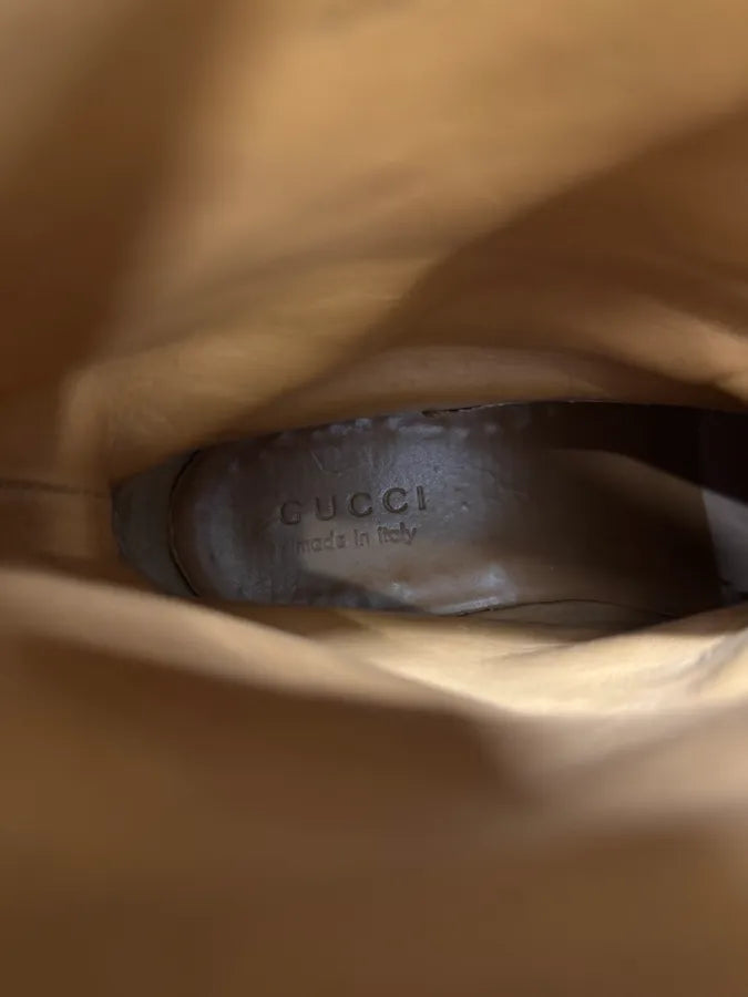 2000s Gucci Black Ankle Biker Leather Boots (42eu/us8.5) KyYvkAd 8