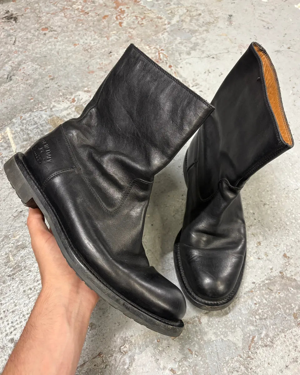 2000s Gucci Black Ankle Leather Boots GPNRcxu 0