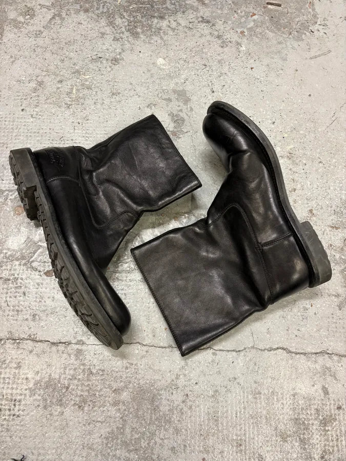 2000s Gucci Black Ankle Leather Boots GPNRcxu 5