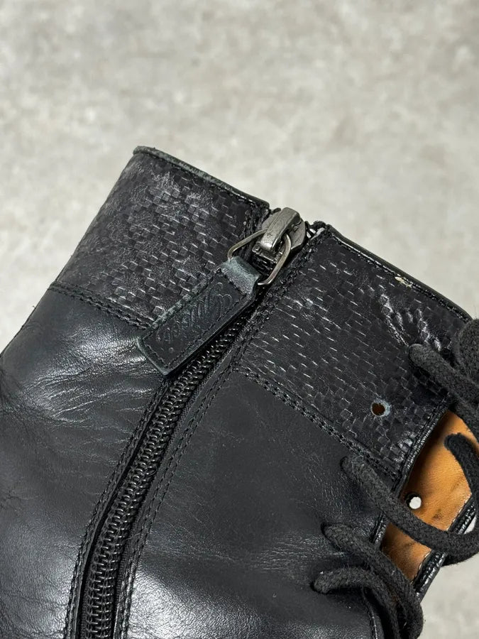 2000s Gucci Black Ankle Leather Boots wHJwquw 4