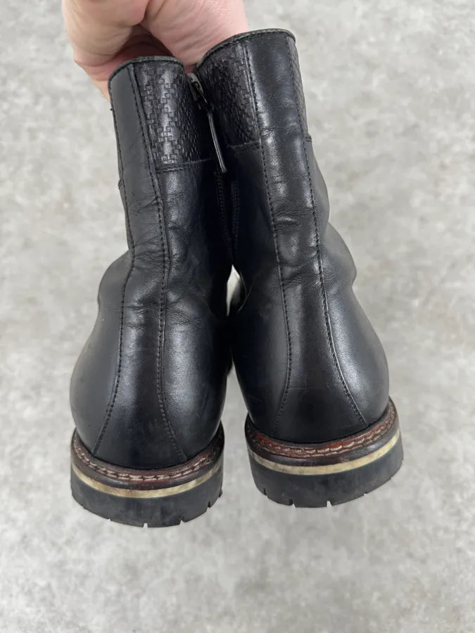2000s Gucci Black Ankle Leather Boots wHJwquw 5