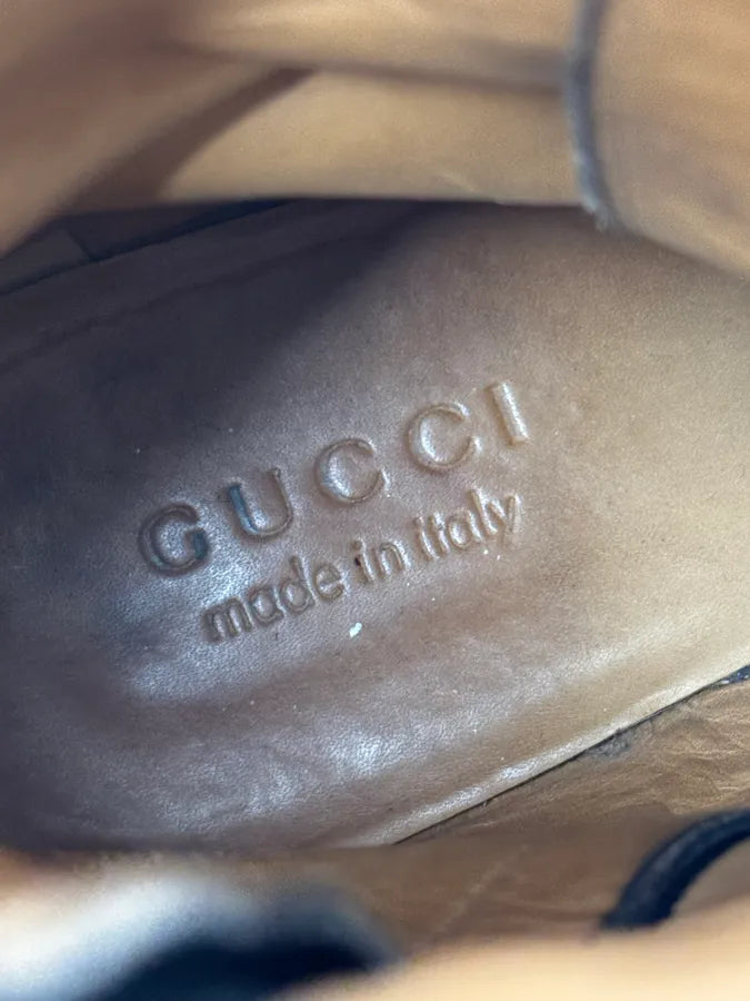 2000s Gucci Black Ankle Leather Boots wHJwquw 9