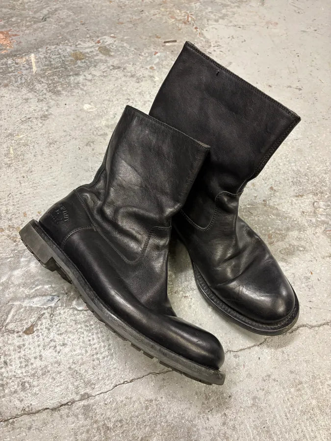2000s Gucci Black Ankle Leather Boots GPNRcxu 4