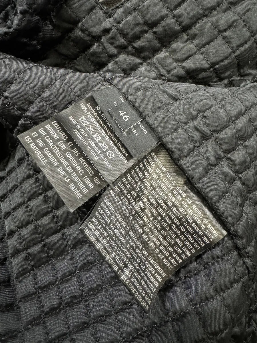 2000s Gucci Black Asymmetrical Buttoned Leather Jacket KZoqrWy 9