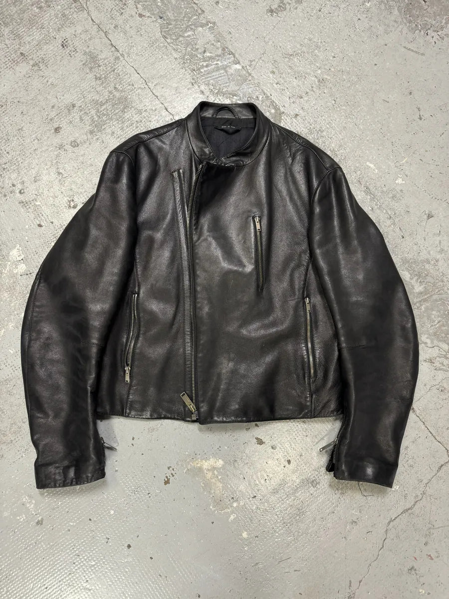 ジャケット・アウター 00s GUCCI by Tom ford 3D Leather Jacket GUCCI BY TOM FORD LEATHER & FOX FUR JACKET 2003