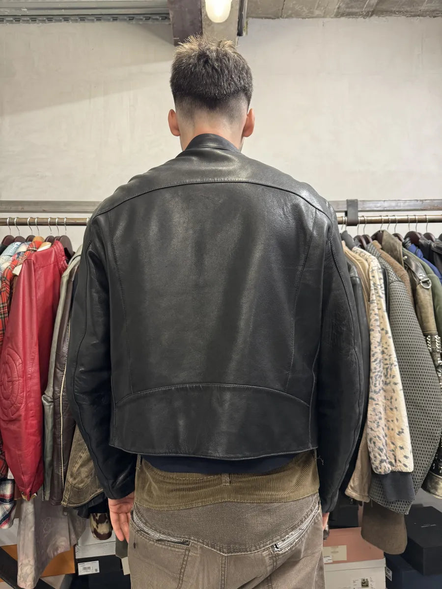 2000s Gucci Black Asymmetrical Leather Jacket by Tom Ford HsSopCx 5