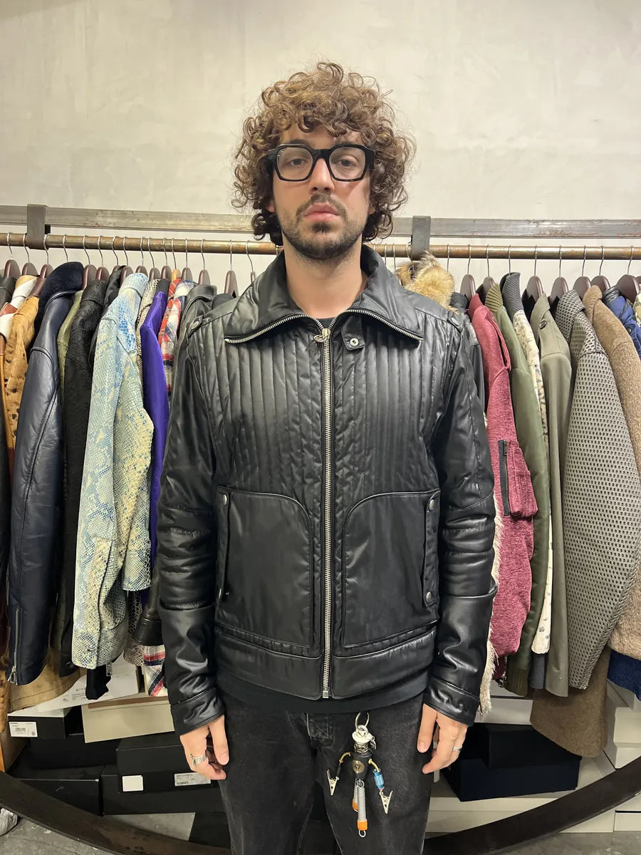 2000s Gucci Black Biker Avnat-Garde Puffer Jacket by Tom Ford xHHxWMb 2