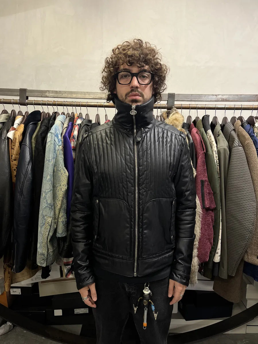 2000s Gucci Black Biker Avnat-Garde Puffer Jacket by Tom Ford xHHxWMb 4