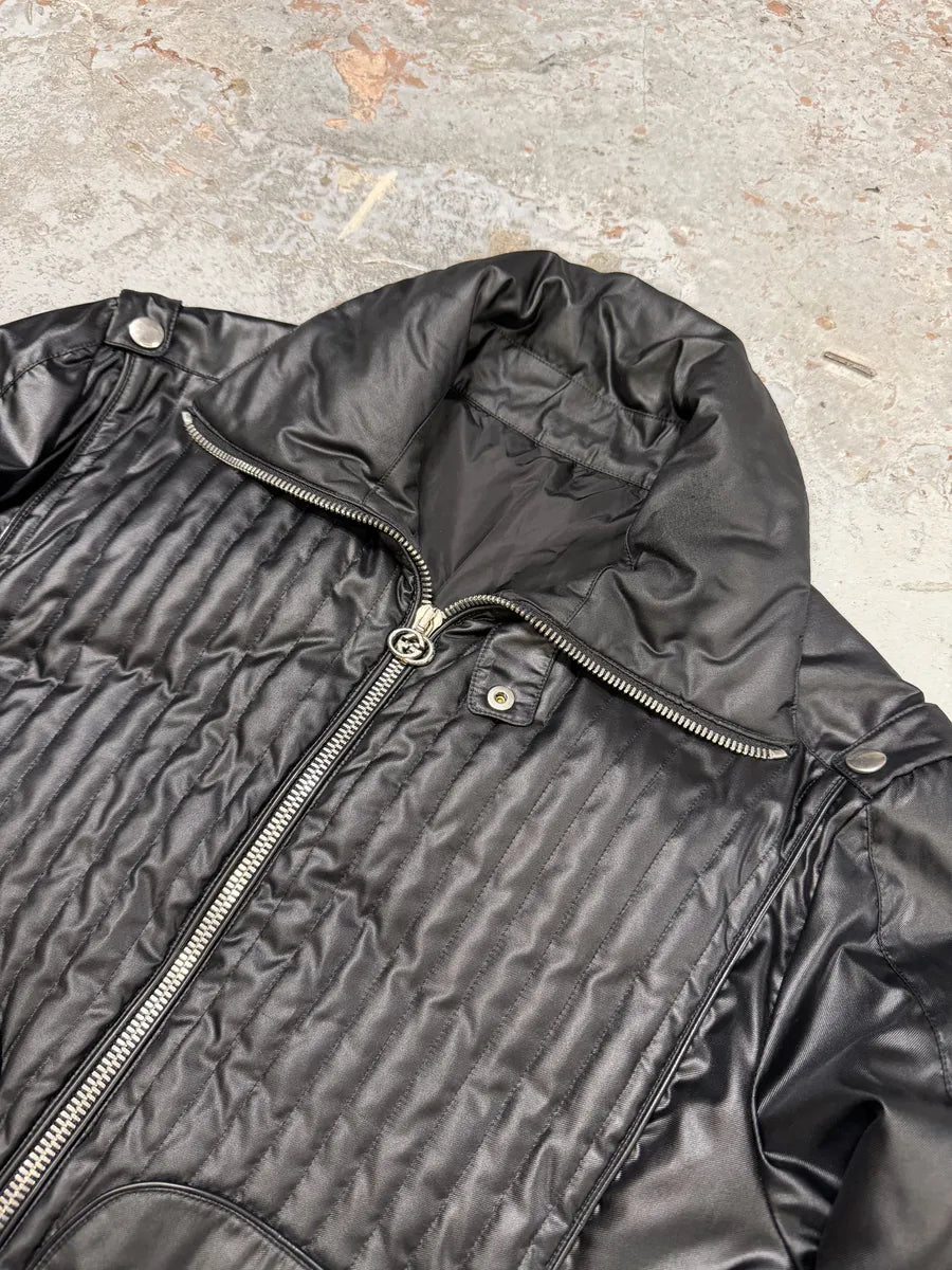 2000s Gucci Black Biker Avnat-Garde Puffer Jacket by Tom Ford xHHxWMb 8