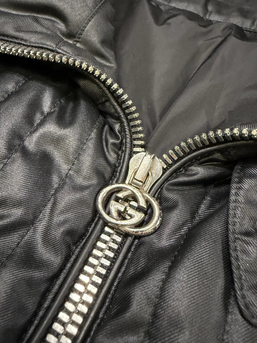 2000s Gucci Black Biker Avnat-Garde Puffer Jacket by Tom Ford xHHxWMb 9