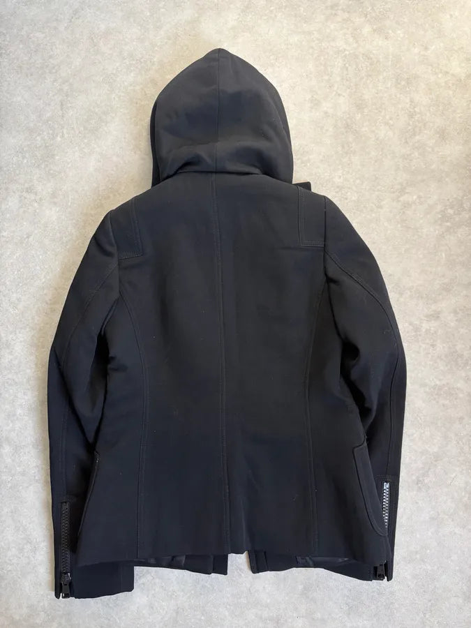 SS2007 Gucci Black Buttoned Hooded Wool Jacket by Frida Giannini gCgTrTP 5