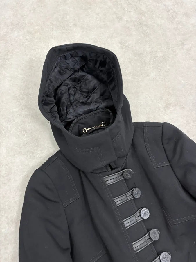 SS2007 Gucci Black Buttoned Hooded Wool Jacket by Frida Giannini gCgTrTP 4