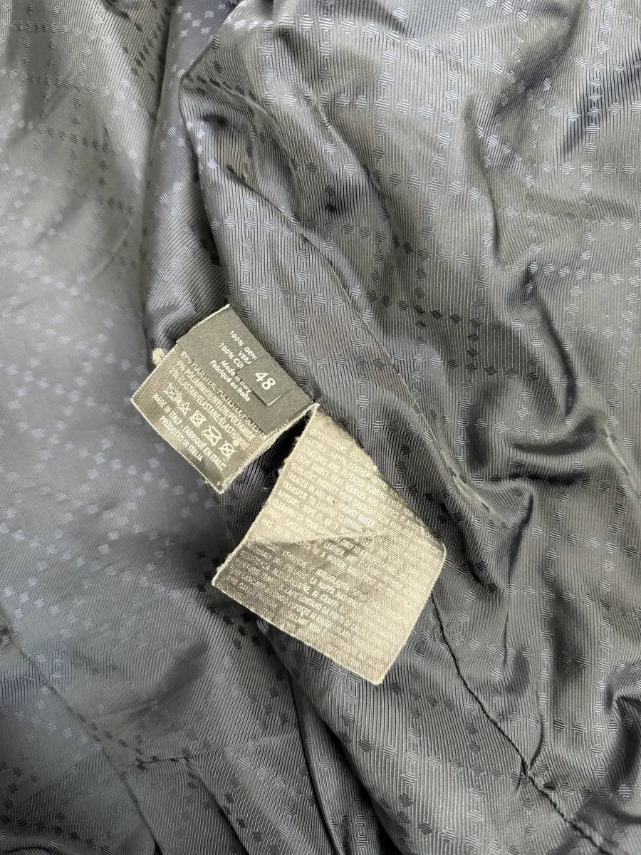 2000s Gucci Black Buttoned Leather Bomber Jacket MSmPvcw 6