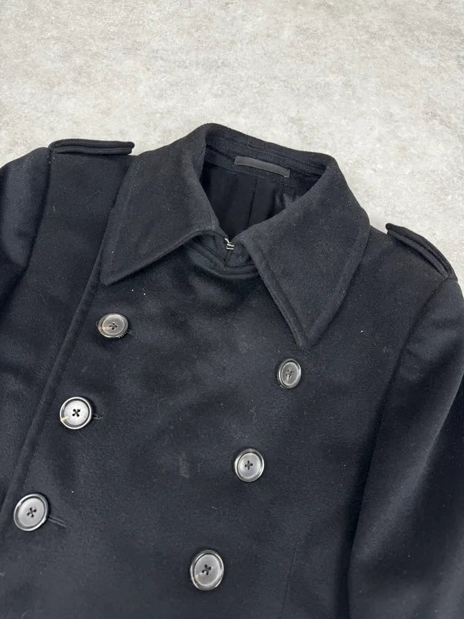 AW2002 Gucci Black Buttoned Trench Coat by Tom Ford IWAtwot 6