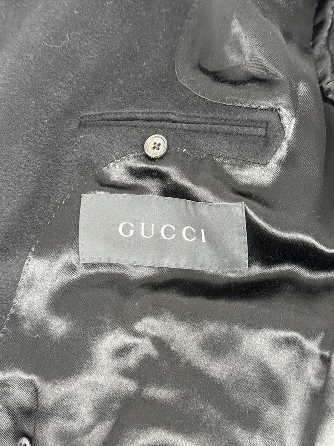 AW2002 Gucci Black Buttoned Trench Coat by Tom Ford IWAtwot 13