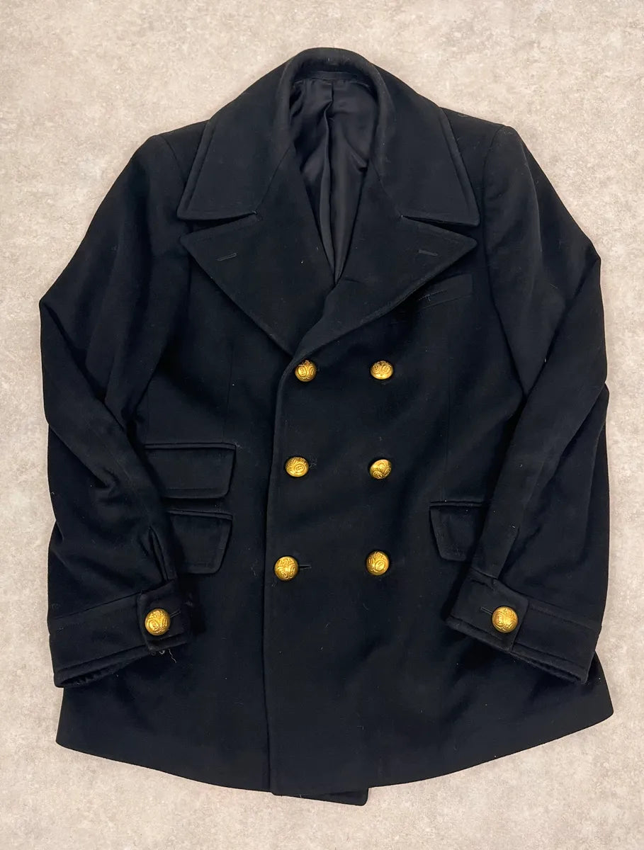 2000s Gucci Black Caban Officer Wool Jacket yubvjIP 0