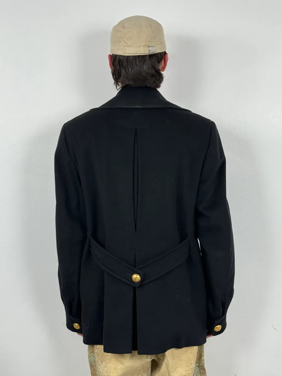 2000s Gucci Black Caban Officer Wool Jacket yubvjIP 2