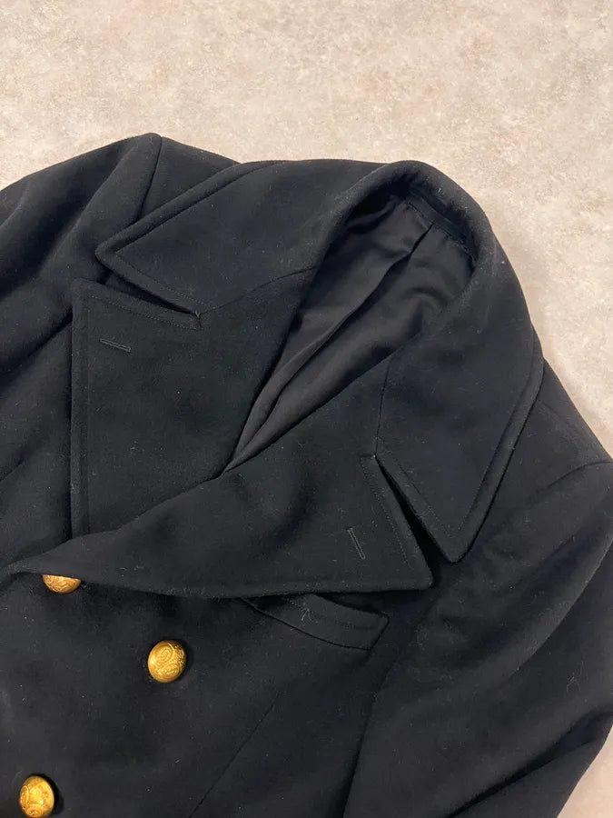 2000s Gucci Black Caban Officer Wool Jacket yubvjIP 4