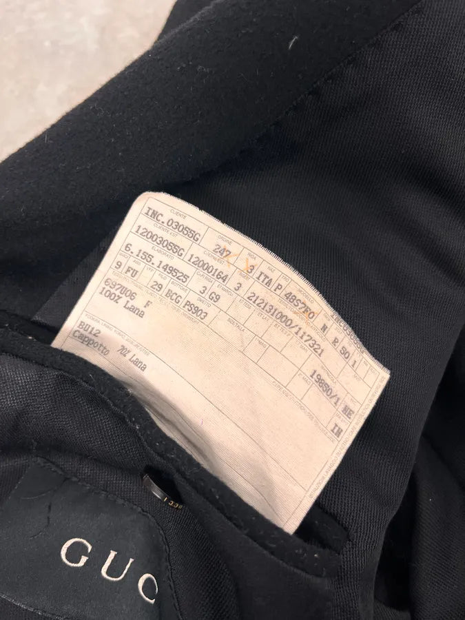 2000s Gucci Black Caban Officer Wool Jacket yubvjIP 8