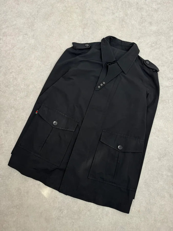 2000s Gucci Black Classy Windbreaker Jacket YmlkiGl 3