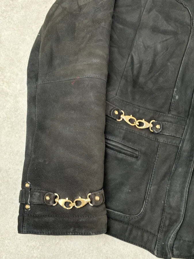 2000s Gucci Black Fur Shearling Leather Premium Jacket GtDBqJc 7