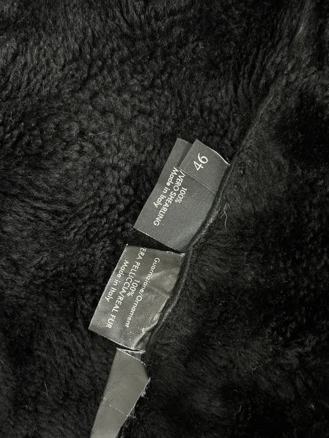 2000s Gucci Black Fur Shearling Leather Premium Jacket GtDBqJc 15