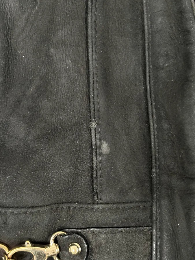 2000s Gucci Black Fur Shearling Leather Premium Jacket GtDBqJc 11