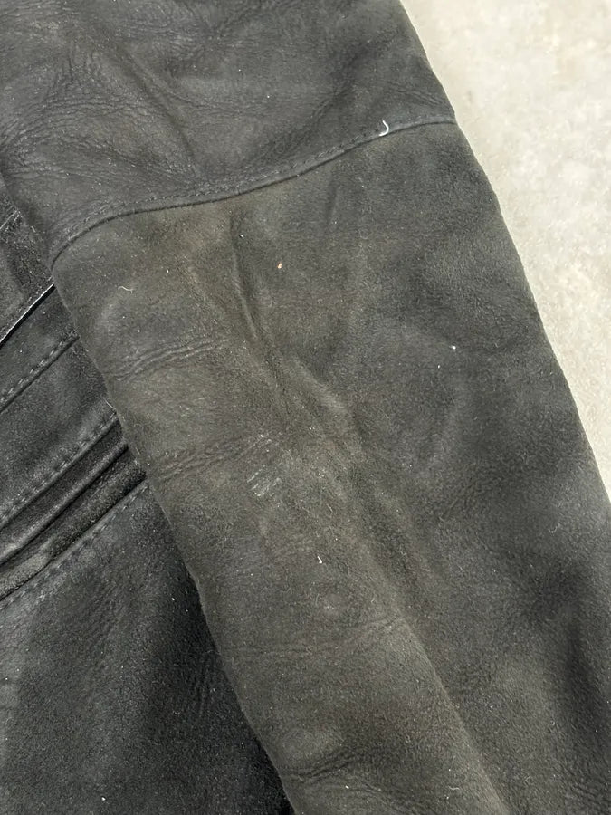 2000s Gucci Black Fur Shearling Leather Premium Jacket GtDBqJc 12
