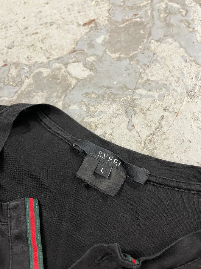2000s Gucci Black Henley  lWgMxaR 4