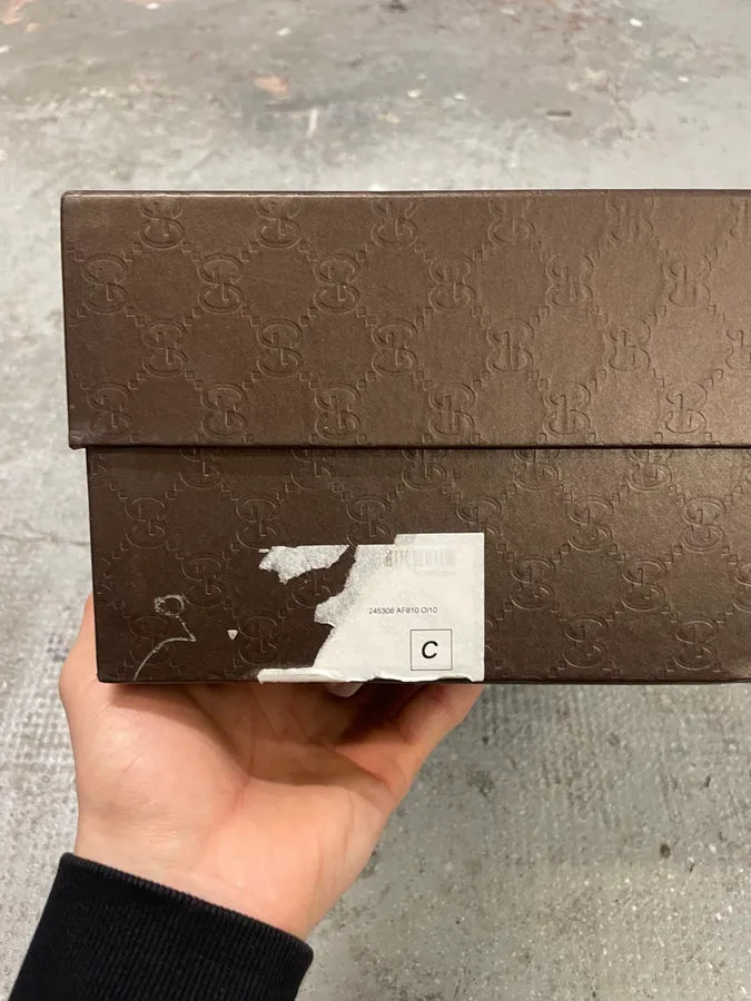 2000s Gucci Black High Leather Monogram Shoes (43eu/us9.5) 11