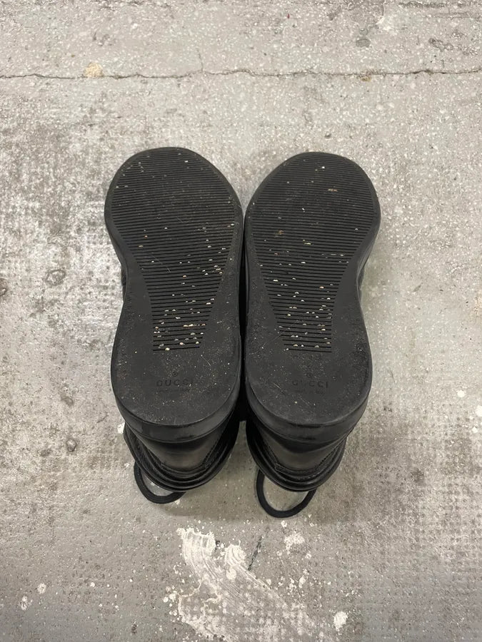 2000s Gucci Black High Leather Monogram Shoes (43eu/us9.5) 7