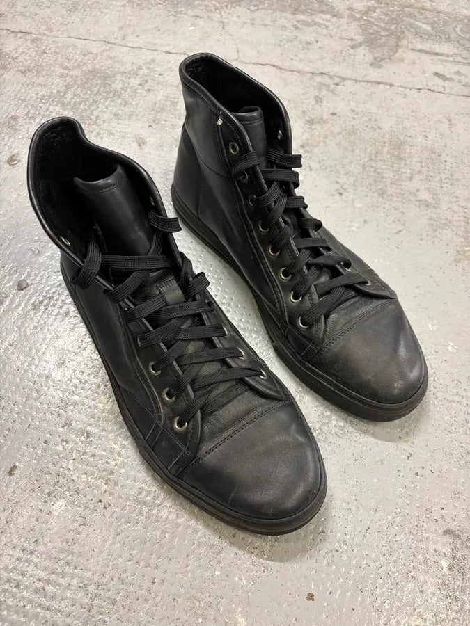 2010s Gucci Black High Leather Sneakers GlRVjEz 2