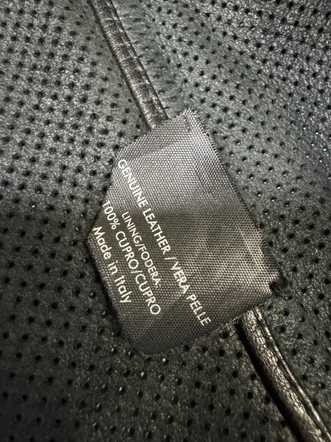 2000s Gucci Black Holes Leather Suit Jacket (S) BdHmwnl 10