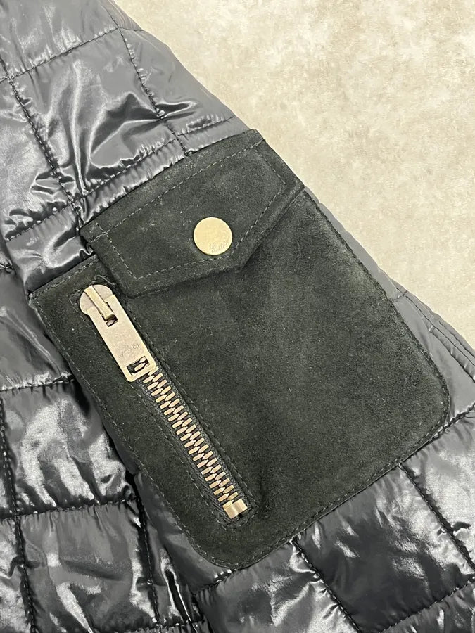 2000s Gucci Black Hybrid Leather Puffer Quilted Jacket jMOyeUu 7
