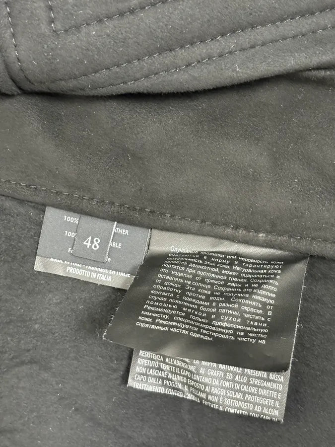 2010s Gucci Black Laced Biker Leather Jacket COpdfqk 12