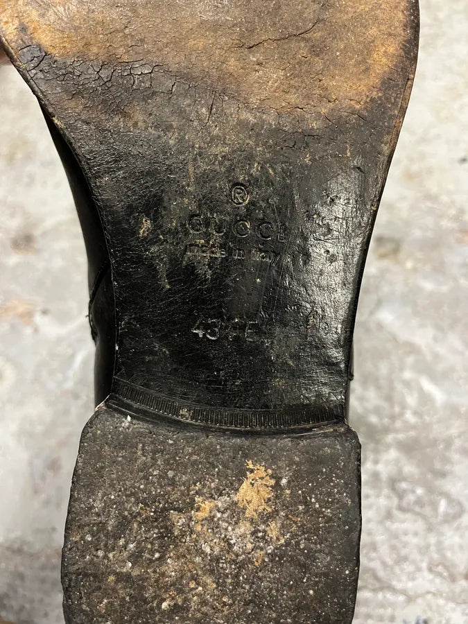 2000s Gucci Black Leather Ankle Boots (44eu/us10) pgAoFKW 6