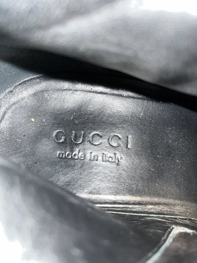 2000s Gucci Black Leather Ankle Boots (44eu/us10) pgAoFKW 7