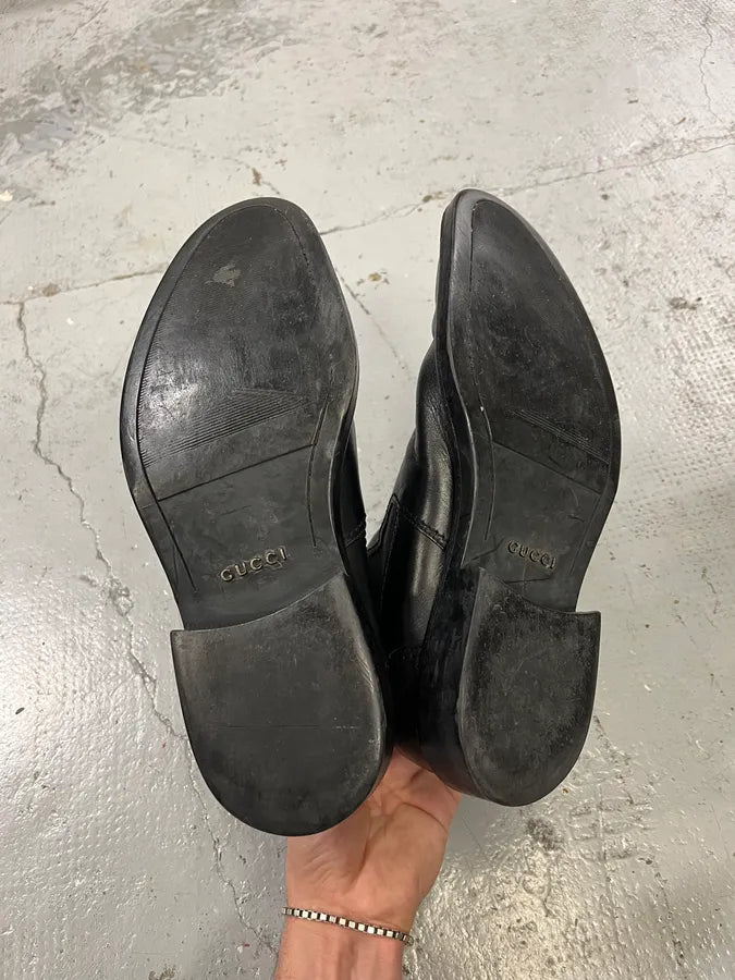 2000s Gucci Black Leather Ankle Boots oxpSfoR 5