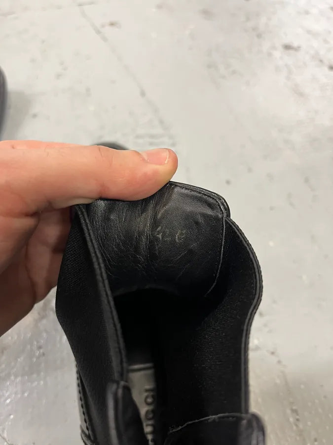 2000s Gucci Black Leather Ankle Boots oxpSfoR 6