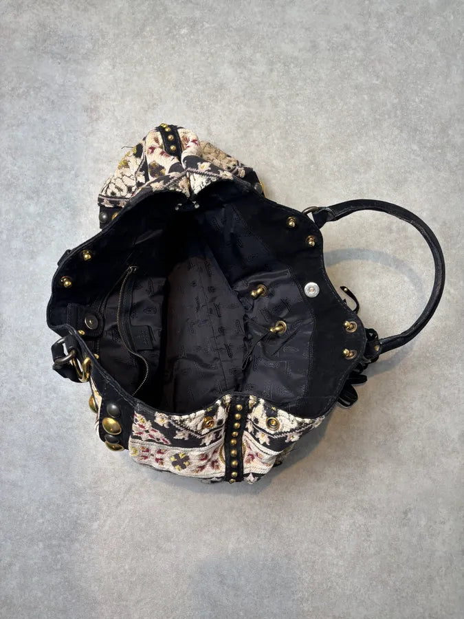 AW2008 Gucci Black Leather Baboushka Studded Bag by Frida Giannini BFClhEM 12