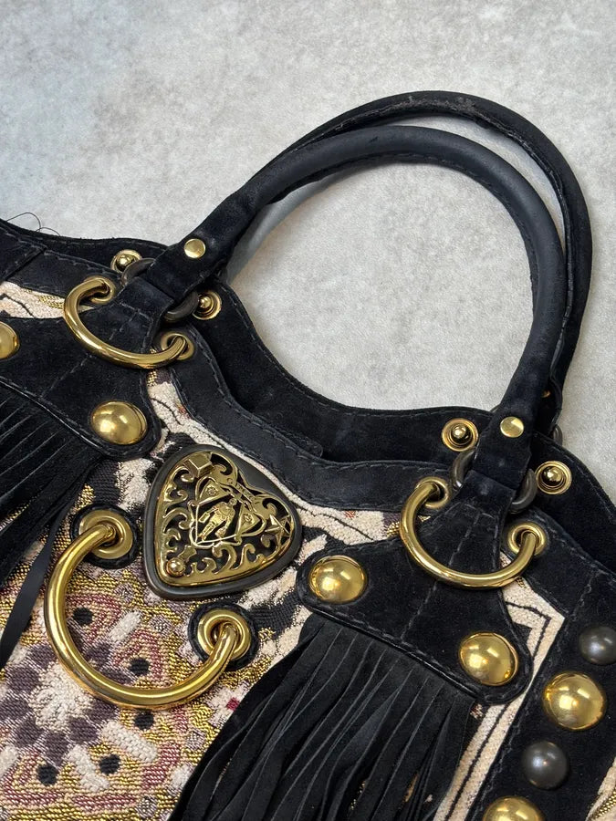 AW2008 Gucci Black Leather Baboushka Studded Bag by Frida Giannini BFClhEM 11