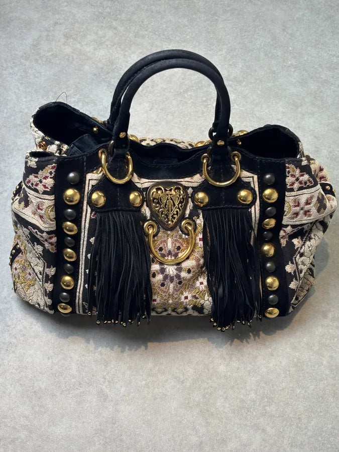 AW2008 Gucci Black Leather Baboushka Studded Bag by Frida Giannini BFClhEM 10