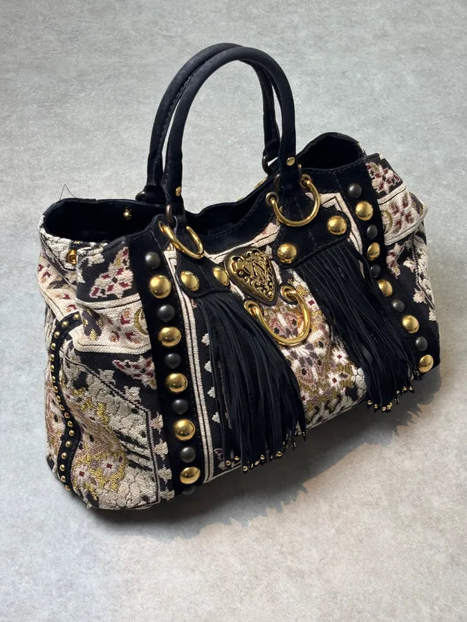 AW2008 Gucci Black Leather Baboushka Studded Bag by Frida Giannini BFClhEM 0