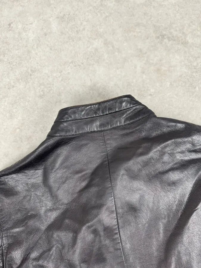 AW1998 Gucci Black Leather Biker Jacket by Tom Ford lmTgIvF 6