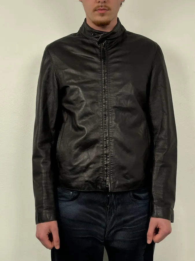 AW1998 Gucci Black Leather Biker Jacket by Tom Ford lmTgIvF 1