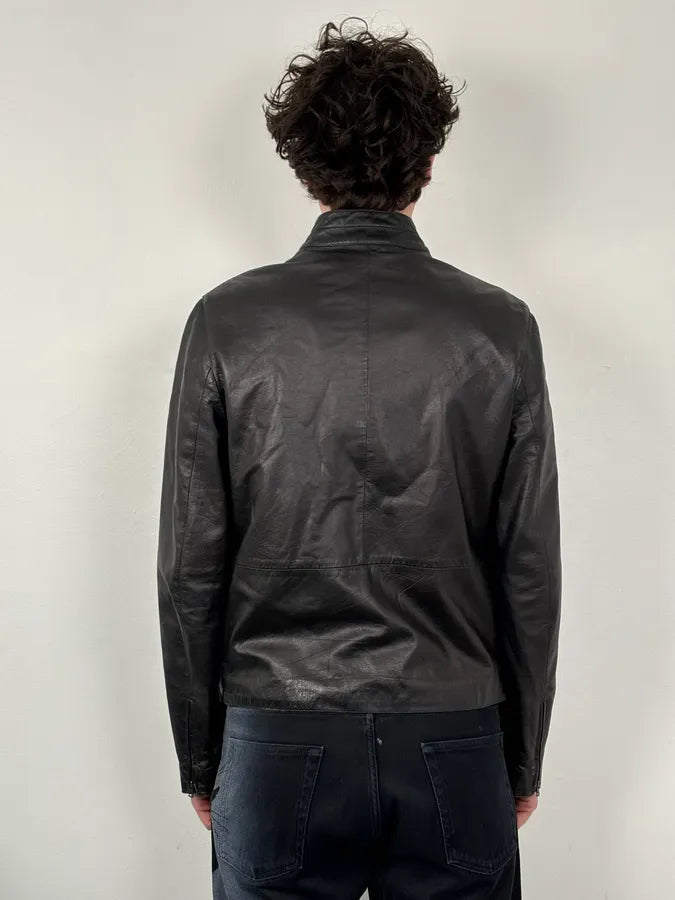 AW1998 Gucci Black Leather Biker Jacket by Tom Ford lmTgIvF 2