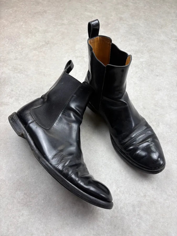 2000s Gucci Black Leather Chelsea Boots LbKLxBG 4